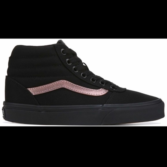 black and gold vans high tops